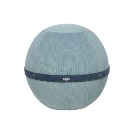 Pouf Côtelé Regular bleu / Ergonomique - Ø 55 cm / Velours côtelé - BLOON PARIS