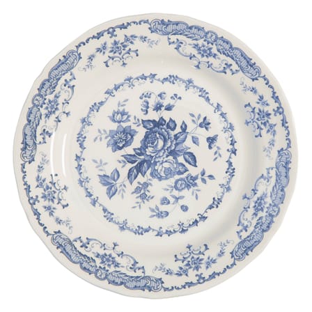 Servierplatte Rose keramik blau weiß / Rund - Ø 30,9 cm - Bitossi Home