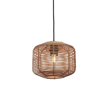 Sospensione Tanami fibre legno beige rattan naturale / Ø 25 x H 20 cm - GOOD&MOJO