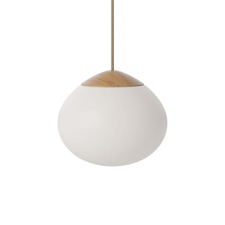Suspension Acorn verre blanc / Ø 21 cm - chêne - Bolia