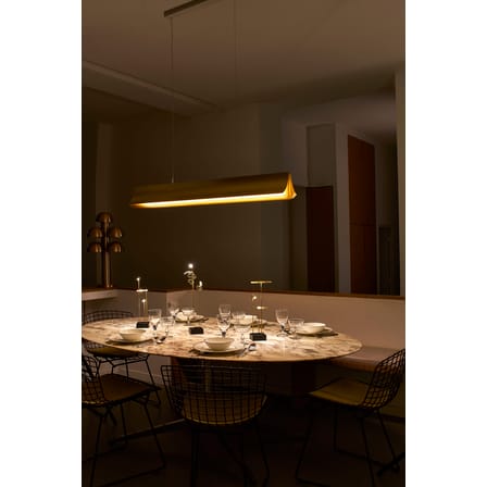 Suspension Respiro LED or métal / L 120 cm - DCW éditions