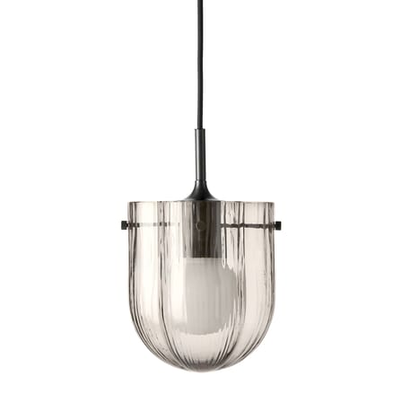 Suspension Seine verre gris / Soufflé bouche - Ø 16 x H 18 cm - Gubi