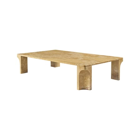 Table basse Doric marbre jaune / 140 x 80 cm - Gubi