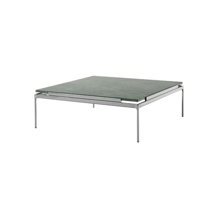 Table basse Sett LN13 marbre vert / 100 x 100 x H 34 cm - &tradition