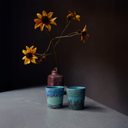 Tazzina da caffè 70s ceramics Van Gogh ceramica blu / Set di 2 - 23 cl - HK LIVING