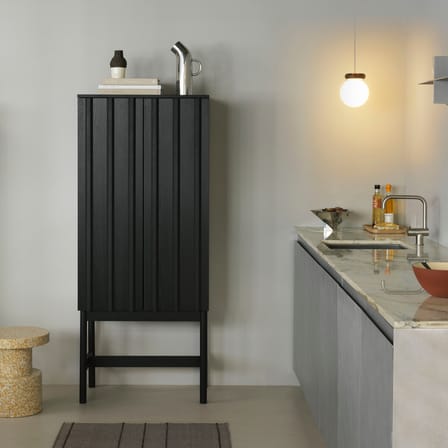 Vaisselier Rib bois noir / L 70 x H 166.5 cm - Normann Copenhagen