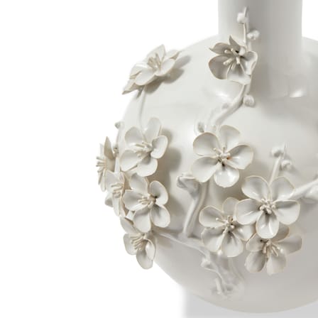 Vase 3D Buttercup céramique blanc / H 32 cm - Pols Potten