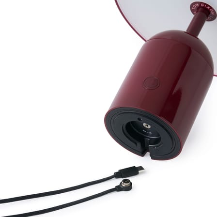 Bell Portable LED Wireless rechargeable lamp plastic material purple / H 28 cm - Tom Dixon
