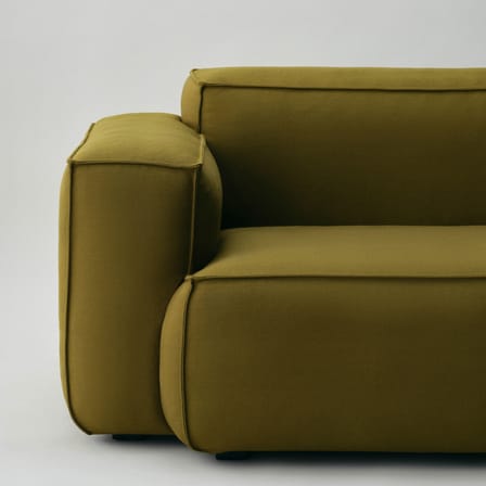 Canapé droit Mags Soft Low Armrest n°1 vert / 2,5 places - L 238 cm - Hay