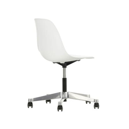 Chaise à roulettes RE PSCC - Eames Plastic Side Chair plastique blanc / (1950) - Recyclé - Vitra