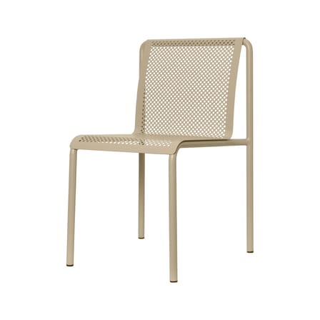 Chaise empilable Dapple métal beige / Perforé - Ferm Living