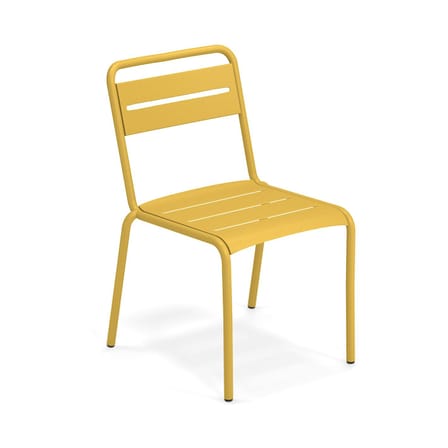 Chaise empilable Star métal jaune / Acier - Emu