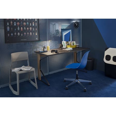 Chaise empilable Tip Ton RE plastique gris / Recyclé - Inclinable & ergonomique - Vitra