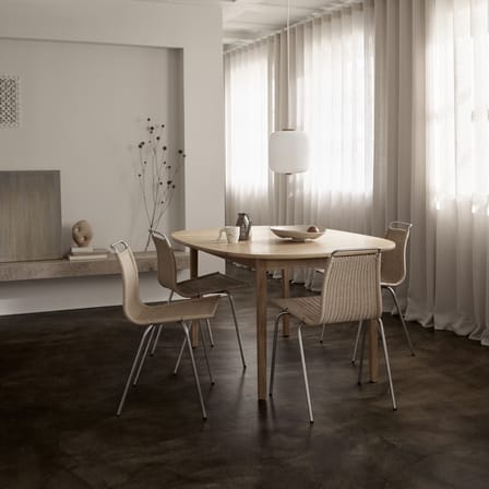 Chaise PK1 fibre végétale beige / Poul Kjærholm, 1955 - Corde de papier - CARL HANSEN & SON
