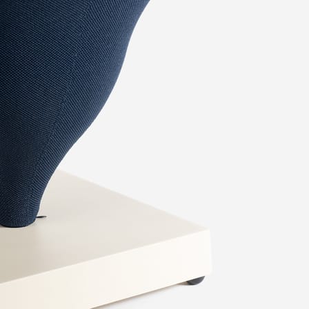 Chaise rembourrée Gelato tissu bleu - Moustache