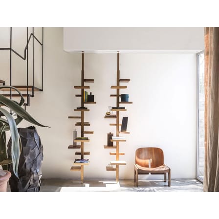 Etagère rotative Adélaide Wood bois naturel / Pivotante - Pour plafond de 230 à 253 cm - Mogg