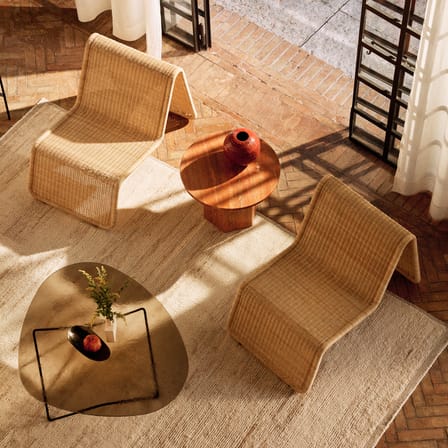 Fauteuil bas P3 / Rotin tressé main - Réédition 1964 - Gubi