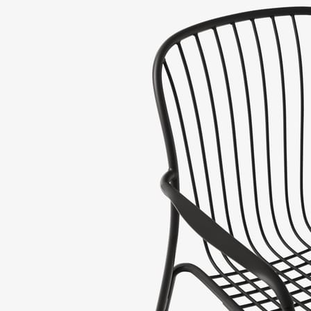 Fauteuil de repas Thorvald SC95 métal noir - &tradition