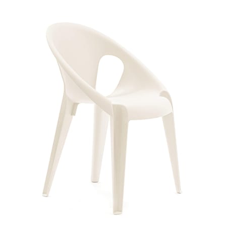 Fauteuil empilable Bell plastique blanc / Polypropylène recyclé (éco-conçu) - Konstantin Grcic, 2020 - Magis