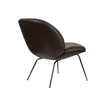Fauteuil bas Beetle Soft cuir marron - Gubi