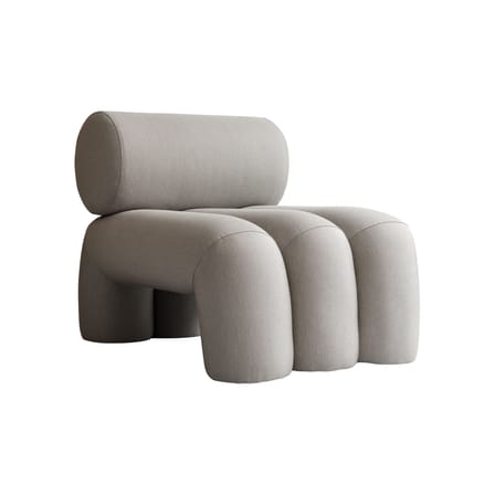 Fauteuil rembourré Foku tissu beige - 101 COPENHAGEN