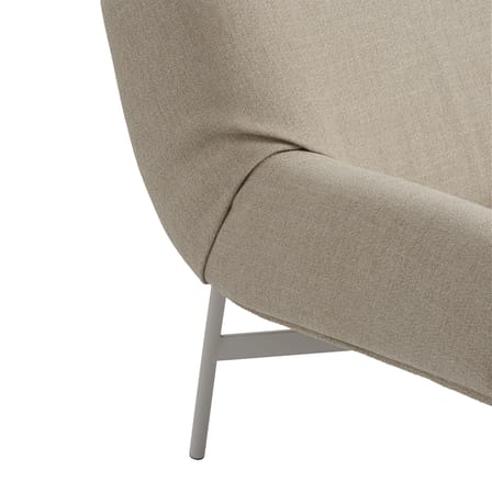Fauteuil rembourré Wrap tissu beige - Muuto
