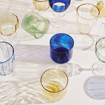 Nabucho 03 Glass glass blue / Set of 4 - Serax
