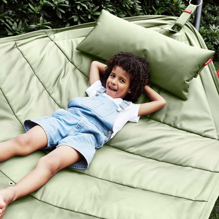 Headdemock Hammock with stand textile green / Polyester - With Cushion - Fatboy