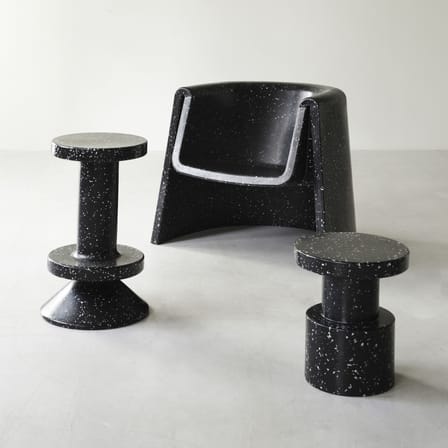 Bit High stool plastic material black / H 65 cm - Recycled - Normann Copenhagen