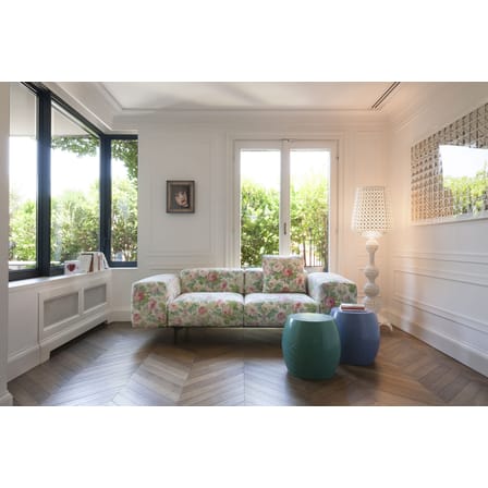Lampadaire Kabuki Indoor plastique noir / LED - Pour l'intérieur - H 165 cm - Kartell