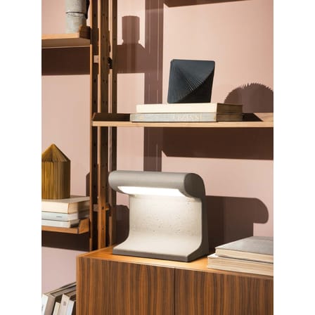 Lampe d'extérieur Béton Petite LED pierre gris / Le Corbusier 1952 / H 31 cm - Nemo