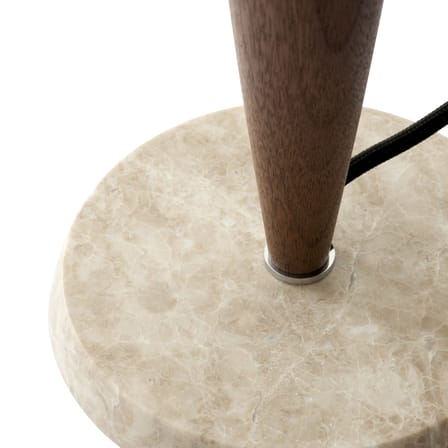 Lampe de table Herman SHY3 verre marbre blanc bois naturel / Ø 25 x H 36 cm - Noyer, marbre - &tradition