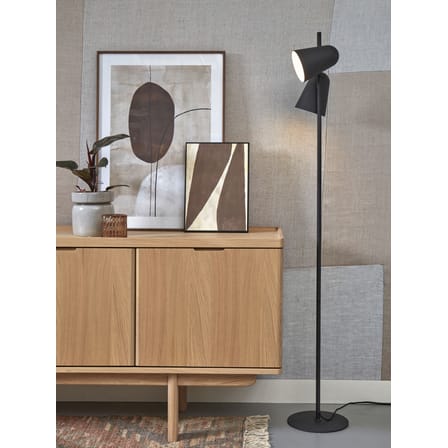 Lampadaire Salamanca métal noir / 2 spots orientables - It's about Romi