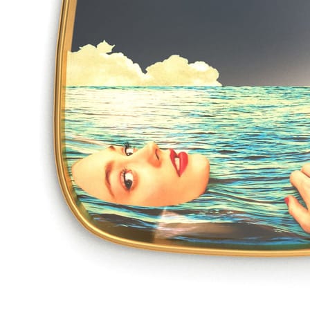 Miroir Toiletpaper métal verre multicolore or miroir / Sea Girl - 54 x 59 cm - Seletti