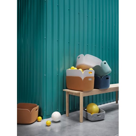 Panier Restore tissu orange / 35 x 48 cm - Feutre 100% recyclé - Muuto