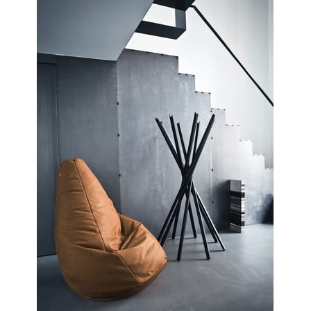 Pouf d'extérieur Sacco Outdoor Large tissu orange / 80 x 80 cm - Réédition 1968 - Zanotta