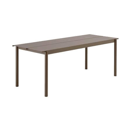 Linear Rectangular table metal beige / 200 x 75 cm - Muuto