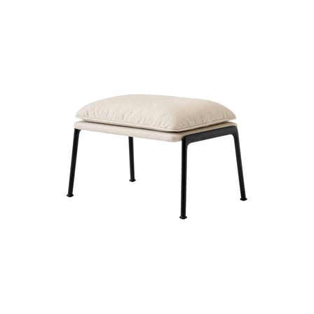 Pouf Muno LN20 tissu blanc - &tradition