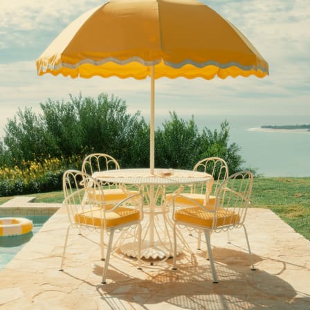 Al Fresco Stacking chair metal yellow / Cushion included - BUSINESS & PLEASURE