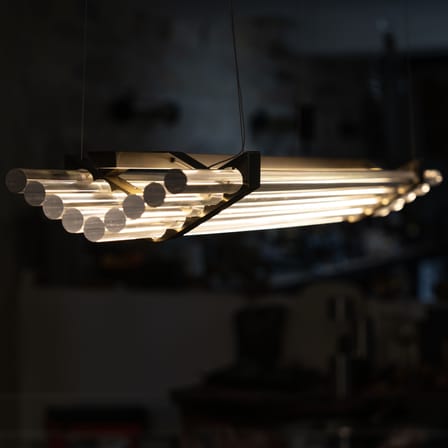 Suspension Seagull LED transparent / L 120 cm - DCW éditions