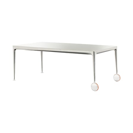 Table rectangulaire Big Will verre blanc / 200 x 100 cm - Philippe Starck, 2015 - Magis