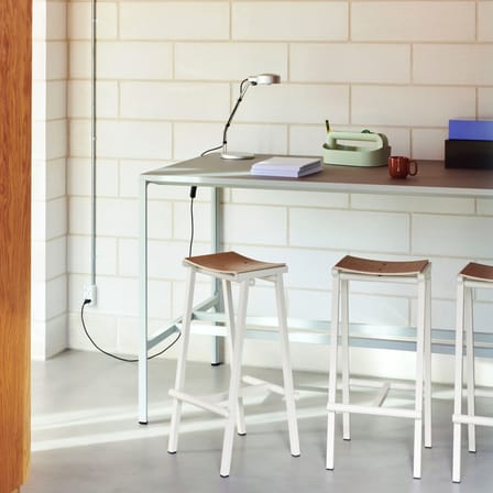 Tabouret haut Taburete 8 métal beige / H 75 cm - Hay