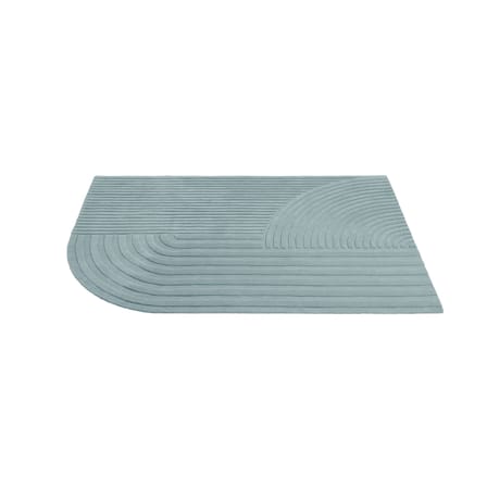 Teppich Relevo textil grün / 170 x 240 cm - Handgetuftet - Muuto