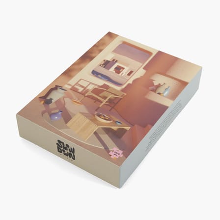 Puzzle Adobe Interior papier rose / 1000 pièces / Seconde vie - Slowdown Studio