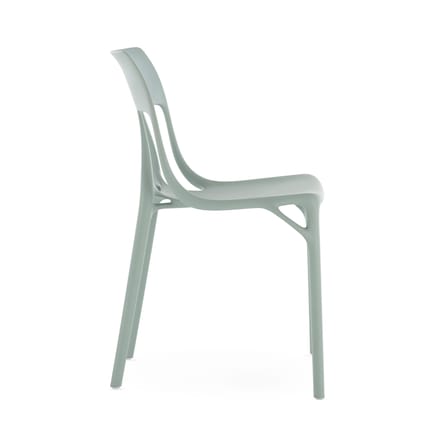 Chaise empilable A.I. Lite plastique vert / Conçu par intelligence artificielle - Recyclé - Kartell