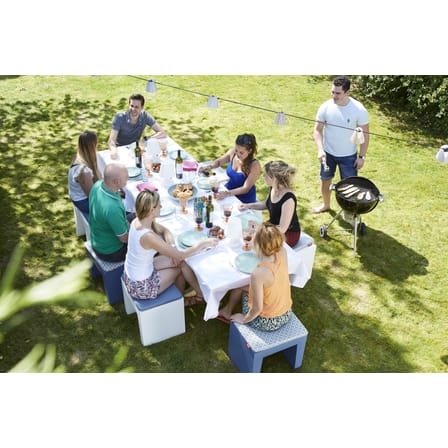 Hocker Concrete Seat plastikmaterial schwarz / Beistelltisch - Polyethylen - Fatboy