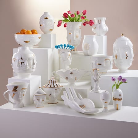 Coupe Gilded Giuliette céramique blanc / L 39 cm x H 16 cm - Jonathan Adler