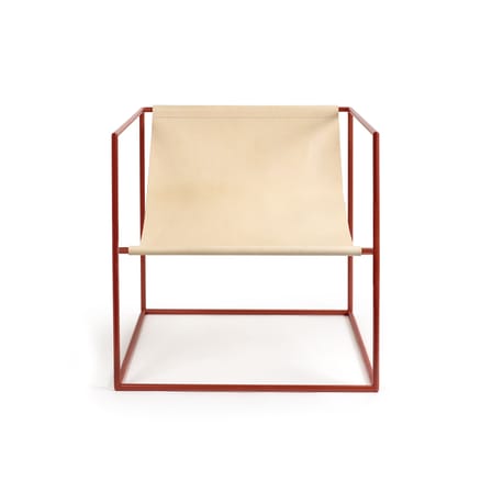 Fauteuil Solo Seat cuir beige - valerie objects