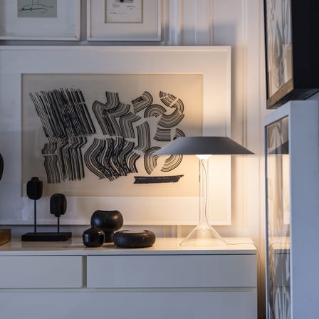 Lampe de table Chapeaux LED métal gris / Ø 44 x H 47 cm - Foscarini