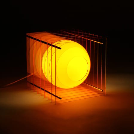Lampe de table Lop Big Square plastique orange / Lauréat Archiproducts Design Award - BANG